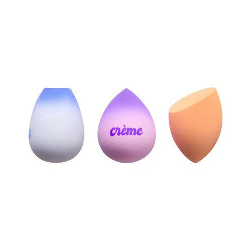 The Crème Shop Next Gen Makeup Blender Trio | Makeup Sponges for Foundation | Makeup Sponge Set | Classic, Tri-Cut, Double Edged Beauty Blender Sponge (Set of 3)