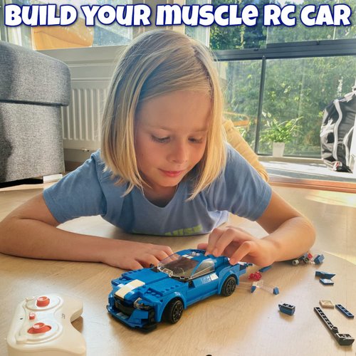 WISEPLAY Build Your Own RC Car Kit for Kids | 325-Pieces STEM Building Toys for Boys and Girls | Perfect Christmas & Birthday Gift for 6-10 Year Olds (Blue)