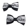 Handmade Music Note Girls Hair Bow Set, Little Girl Bows, Pigtail Hair Bows, Toddler Hair Bows,