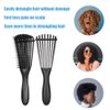 Emoly 2 Pack Detangling Brush for Natural Hair-Detangler for America 3a to 4c Kinky Wavy, Curly, Coily Hair, Detangle Easily with Wet/Dry (Black)