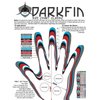 DarkFin Webbed Power Swimming Gloves (1 Pair) for Men, Women, Scuba Diving, Snorkeling, Spearfishing, Surfing in Cold Water, Ultra Thin Hand Fins, Pool Swim Paddles, Black, Men XL