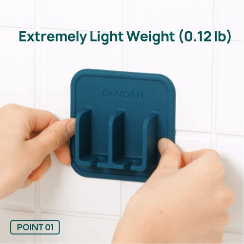 Dr.NOAH Silicone Wall Mount Toothbrush Holder | Sand Beige | Strong Suction | Easy to Remove & Reuse | Dishwasher & Microwave Safe | Bathroom Toothbrush Holder (Sand Beige)