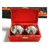 JapanBargain 3297, Chinese Baoding Balls Hand Therapy Exercise Stress Relief Balls, 1-5/8 inch, Chrome Color