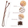 250Pcs 1.38 Inch Mini Bobby Pins, Small Brown Bobby Pins Hair Bobby Pins with Storage Box for Kids,Girls and Women Wedding Hairstyles (Brown)