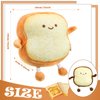 2 Pieces Toast Bread Pillows Bread Shape Pillows 2 Styles Funny Food Bread Pillow Facial Expression Stuffed Plush Toast Sofa Pillow Food Cushion Stuffed Toy for Kids Adults Home Room Decor
