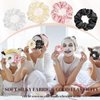 Yuxung 120 Pieces Silk Hair Scrunchies Bulk 3.94 Inches Stylish Satin Scrunchies Cute Satin Hair Tie Elastic Soft Ponytail Holder for Styling Women Hair Accessories Girls, 4 Colors