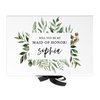 Andaz Press Custom Maid Of Honor Proposal Box - Gift Boxes with Lids Will You Be My Maid Of Honor Box, Proposal Gifts White Box w/Personalized Name Greenery Design, Ribbons, 10"x7"x 4", 1-Pack