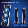 Cooling Fan for PS5 Accessories,with 3 Blue LED Light/ 2 USB 3.0 Ports / 2 Fan Speed,Compatible with PlayStation 5 Console Digital/CD Version, High Efficiency PS5 Cooler Station(Black)