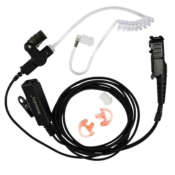 abcGoodefg® 2-Wire Two-Way Radio Surveillance Earpiece Kit for Motorola with one Pair Earmold Earbud Xpr3300 Xpr3500 XIR P6620 XIR P6600 E8600 E8608 Mototrbo