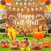 Fall Party Decorations Happy Fall Banner Fall Decorations with Fall Backdrop for Thanksgiving Decorations Friendsgiving Party Decorations Friendsgiving Decorations Thanksgiving Party Supplies