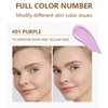 MAEPEOR Moisturizing Face Primer 4 Colors Long Lasting Matte Face Primer For Neutralizing Uneven Skin Tones & Brightening Complexion (01 Purple)