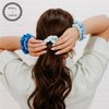 TELETIES - Small Scrunchie - 100% Natural Silk Hair Scrunchie - Soft & Gentle on Hair - Prevents Breakage & Damage - Safe for Sleep - Ideal for Thin-Medium Hair - For All Hair Textures - Blue My Mind