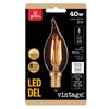Globe Electric 40W Equivalent Soft White (2200K) Vintage Edison Candelabra Dimmable LED Light Bulb, E12 Base, 200 Lumens 73191, 1 Pack, Yellow