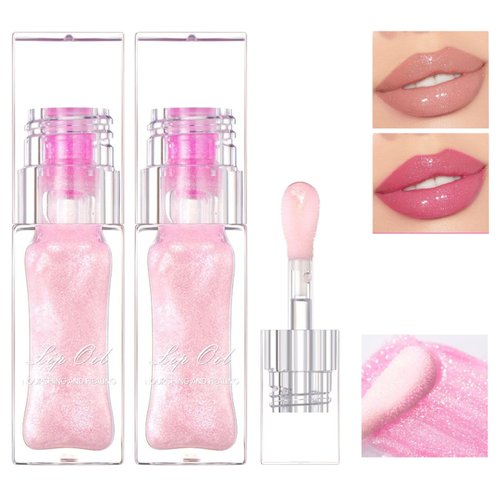 OBRVE 2PCS Lip Gloss Color Changing Lip Oil, 2024 New Lip Gloss Base, Moisturizing Color Changing Lip Gloss, a Small And Delicate Gift That's Perfect For Any Occasion