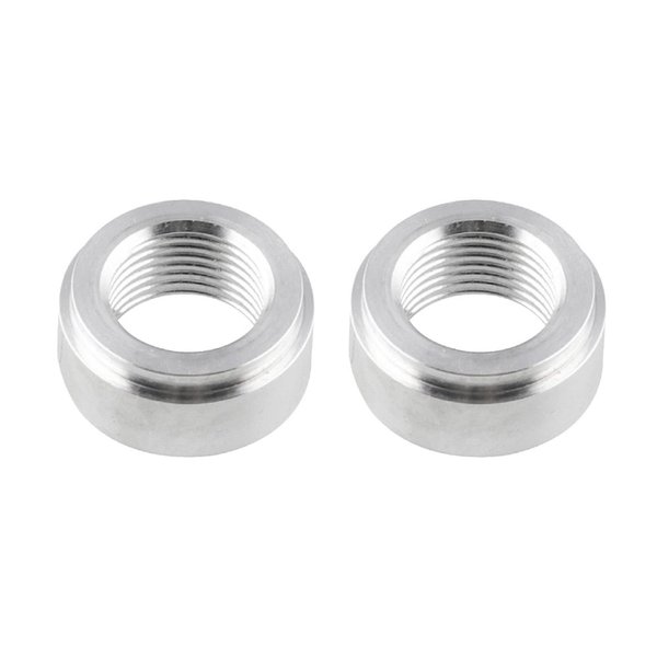 LisylineAuto 2 Pack 3/8" NPT Weld On Bung Aluminum Pipe Thread Pipe Fitting Adapter Car Accessories,Use With Fuel, Oil, Gas and Water