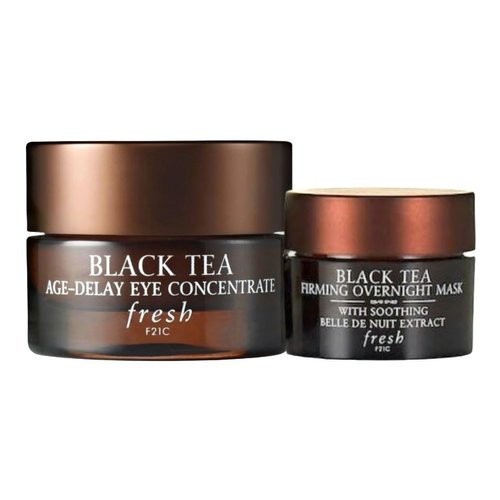 Fresh Black Tea Age-Delay Eye Cream 15mL (Full Size) and Firming Overnight (Mini Size)