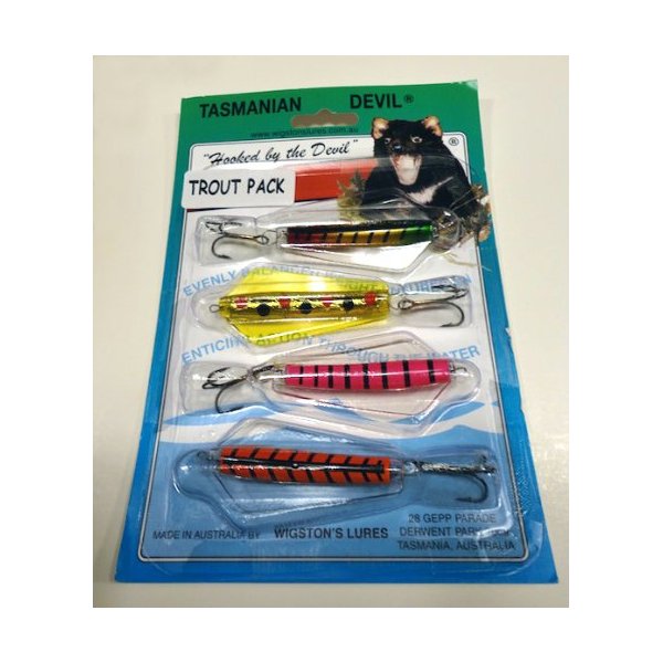 Tom's Taz Lures Trout Multipack - 13.5 Gram Tasmanian Devil Fishing Lure