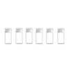 Onwon 6 Pcs 30 ml/1 oz Empty Plastic Sample Travel Size Plastic Empty Squeeze Bottle Container Jar Pot Vial with Flip Lid Perfect for Emollient Water Shower Gel Emulsion Etc