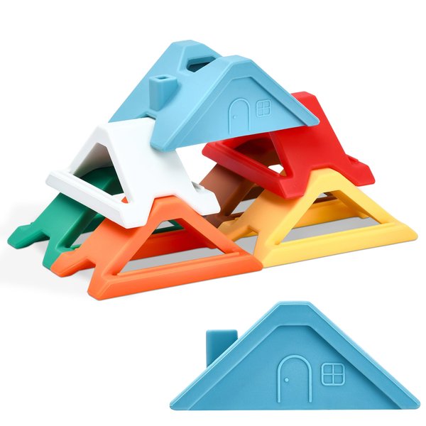 CHILDLIKE BEHAVIOR Silicone Blocks - Soft Stacking Blocks for Baby -7 Pieces - Montessori Inspired Baby Toys for Stacking & Creative Play - Baby Stacking Toys