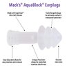 Mack's AquaBlock Swimming Earplugs - Comfortable, Waterproof, Reusable Silicone Ear Plugs for Swimming, Snorkeling, Showering, Surfing and Bathing (Clear)