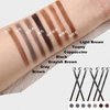 6pcs/pack Brow Pencil Set Pull Cord Peel-off Eyebrow Pencils Waterproof Long Lasting Microblading Eyebrow Pen for Marking, Filling, Outlining (Cappuccino)