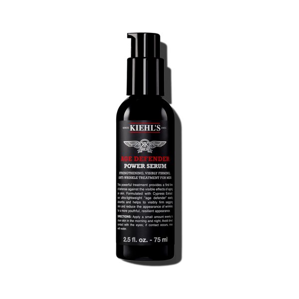 Kiehl's Age Defender Power Face Serum, Anti-Aging Firming Facial Serum for Men, Reduces Look of Fine Lines & Wrinkles, Quick-Absorbing, Lightweight, with Cypress Extract & Adenosine - 2.5 fl oz