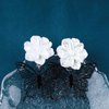Sttiafay Vintage Black Butterfly Flower Drop Earrings Acrylic Flower Earrings White Flower Studs Earrings Black Hollow Butterfly Earrings Jewelry for Women and Girls