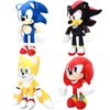 4 Pcs Sonic Plush Toys, Hedgehog 3 Movie Plushies Toys for Kids Christmas Birthdays and Gifts for Fans, The Super Hedgehog Shadow Stuffed Animal.