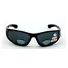 Mens Wrap Around Sport Sunglasses Polarized Plus Bifocal Reading Lens Black - 1.75