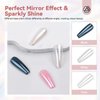 Saviland White Pearl Chrome Nail Powder - 1g Mirror Effect Chrome Powder for Gel Nails, Metallic Mermaid Chrome Nail Powder for Gel Polish, Pearl Nail Powder Glitter Dust Kit for Nail Art Decorations