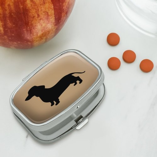 Dachshund Wiener Dog Rectangle Pill Case Trinket Gift Box