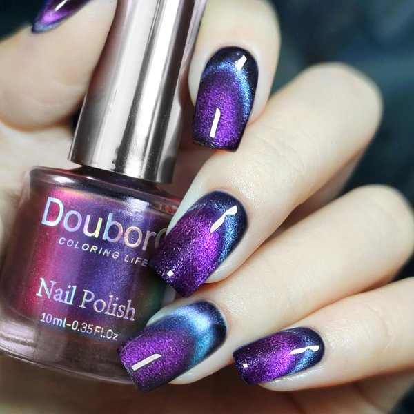 AILALUO Cat Eye Nail Polish,Magnetic Effects with Chameleon Natural Air Drying Nail Art Salon Manicure Home((A01, 10ML)