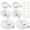 6 Pieces 4 Pin RGB Extension Cable LED Strip Connector Cord Wire Solderless Strip Jumper Cables Kit with 12 Pieces Pin Connector for 5050 3528 RGB LED Strip Light (White,1.6 FT, 3.3 FT, 6.6 FT)