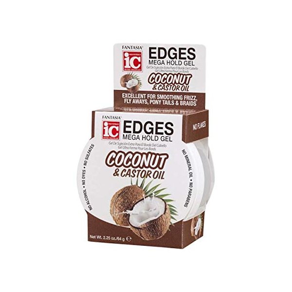Fantasia Ic Coconut & Castor Oil Edges Mega Hold Gel (Pack of 2)
