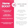 Hemeboost 11.6mg (232mg Heme Iron) I 60 Tablets I High Potency Natural Iron Supplement I High Absorption & Gentle on Stomach I Iron Pills for Adults & Safe for Use in Pregnancy