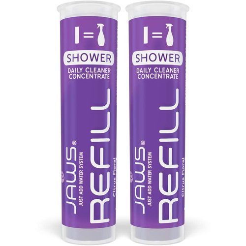 JAWS Daily Shower Cleaner Refill Pack. Includes 2 Refill Pods. Refillable Cleaning Supplies.