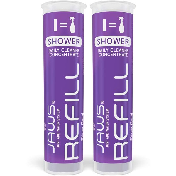 JAWS Daily Shower Cleaner Refill Pack. Includes 2 Refill Pods. Refillable Cleaning Supplies.