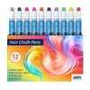 QBIX Hair Chalk Set – 12 Pieces Kit of Hair Colouring Pencils – Non-Allergenic and Safe to Use Temporary Hair Chalks for Children