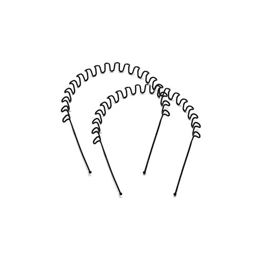 SBWC Hair Band for Men and Women Daily Use Black Spring Zigzag Wave Metal Hair Hoop Band Unisex Sports Headband Head Ware Accessories