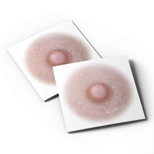 Breast Cancer Temporary Tattoos for Women - 1 Pair, Areola Temporary Tattoo, Post Mastectomy Temporary Tattoo, Post Surgery Nipple Solution, Fitzpatrick Scale Color #1 (1.5 inch) Standard Size