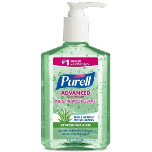 Purell Hand Sanitizer with Aloe, 8 oz., Pack of 3