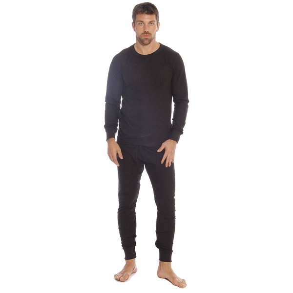 At The Buzzer Thermal Underwear Set for Men 95962-Black-L