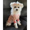 Fitwarm Leopard Dog Pajamas, Fleece Dog Clothes for Small Dogs Girl with Legs, Pet Onesie, Cat Outfit, Pink, XL