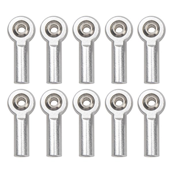 10Pcs ShareGoo M3 Tie Rod End Ball Head Holder Link 3mm Thread Ball Joint Compatible with Redcat HSP Traxxas Axial 1/10 RC Car Truck Boat DIY Robot Airplane,L26mm (Silver)