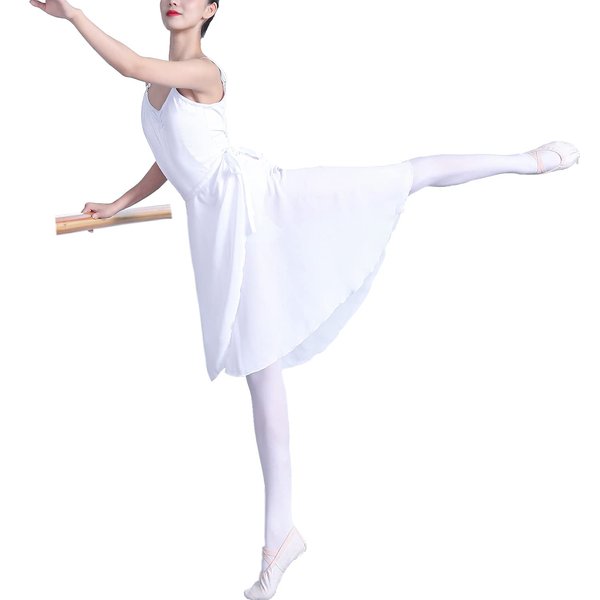Hoerev Adult Sheer Wrap Skirt Ballet Skirt Ballet Dance Dancewear White