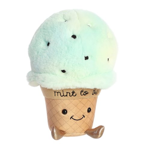 Aurora® Witty JUST Sayin'™ Mint to Be Ice Cream™ Stuffed Animal - Expressive Characters - Quirky Gift Ideas - Green 8 Inches