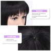 HSPJHTM Black Bob Wigs,10" Short Bob Wigs with Bangs, Straight Bob Wigs for Women, Synthetic Short Bob Wigs Heat Resistant Fiber Wigs for Daily Party Cosplay (Free Wig Cap)