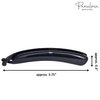Parcelona French Small 3 ¾” Celluloid Set of 2 French Banana Hair Clip Flexible Ponytail Holder Fashion Durable Styling Paris Hair Accessories for Women, Made in France (Tortoise Shell-Black)