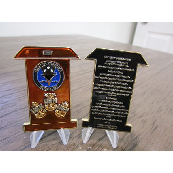 United States Navy Master Training Specialist Pledge Challenge Coin