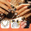 100 Pcs Gold Nail Charms for Acrylic Nails Gold Nail Rhinestones 3D Nail Charms Heart Nail Gems Luxury Decor Diamonds for Nail Art Shiny Nail Stones Beauty Nail Design Crystals for DIY Women Nail